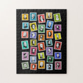 32 grafische portretten van de grootste componiste legpuzzel (Verticaal)