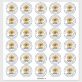 32-inch honing - Zonnebloem - waterbestendige Maso Sticker (Vel)