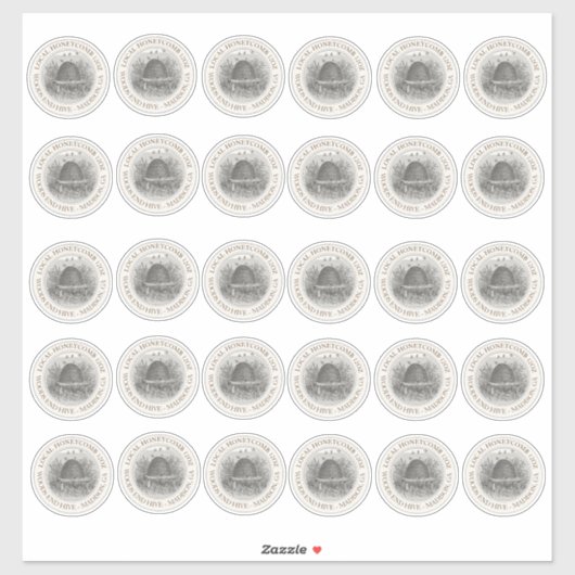 32-inch transparante etiketten met vinylhoningraat sticker (Vel)