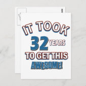 32 jaar oude design briefkaart (Voorkant / Achterkant)