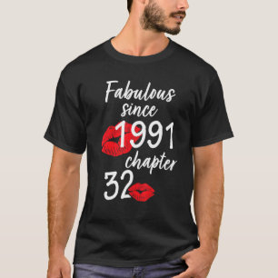32 jaar oude en verbluffende verjaardag sinds 1991 t-shirt