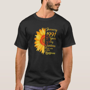 32-jarige geboren in januari 1991 32e verjaardag W T-shirt