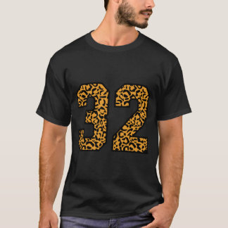 32 nummer luipaard tweeëndertig team sporten unive t-shirt