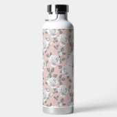 32 oz. Jardin rose Monogramme Bouteille d'eau ros (Droite)