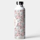 32 oz. Jardin rose Monogramme Bouteille d'eau ros (Droite)