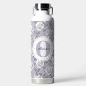32 oz. Roos Tuin Monogram Lavendel Waterfles (Voorkant)