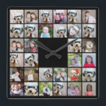32 Photo Collage Carré moderne Disposition noir<br><div class="desc">Utilisez les photos recadrées pour obtenir les meilleurs résultats ! Téléchargez des photos de carré à partir de votre téléphone ou même Instagram pour faire un look personnalisé frappant pour votre maison. Vous pouvez utiliser des photos d'amis ou d'animaux de compagnie et ensuite adapter votre propre décor en changeant de...</div>