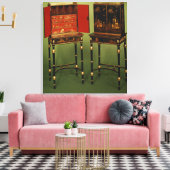 32:Two Chinoiserie cabinets, c.1770 Canvas Afdruk (Insitu (Woonkamer))