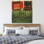 32:Two Chinoiserie cabinets, c.1770 Canvas Afdruk (Insitu (Slaapkamer))