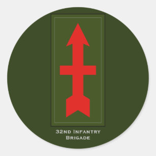 32e brigade van de infanterie ronde sticker