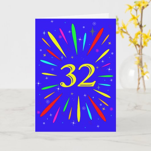 32e carte d'explosion d'anniversaire (Fleur jaune)