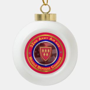 32e Commando Luchtvaart en raketverdediging Keramische Bal Ornament