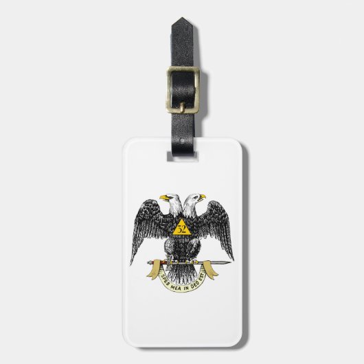 32e graads Scottish Rite Black Eagle Bagagelabel (Voorkant verticaal)