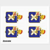 32e infanterieregiment rechthoekige sticker (Vel)