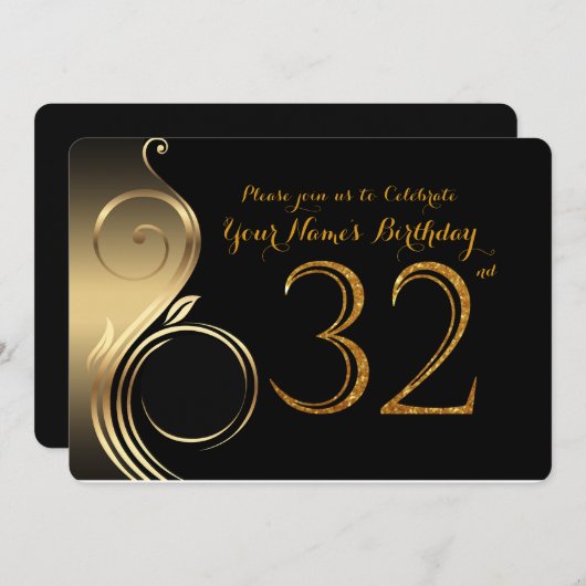32e, Invitation Anniversaire, Numéro Parties scint (Devant / Derrière)