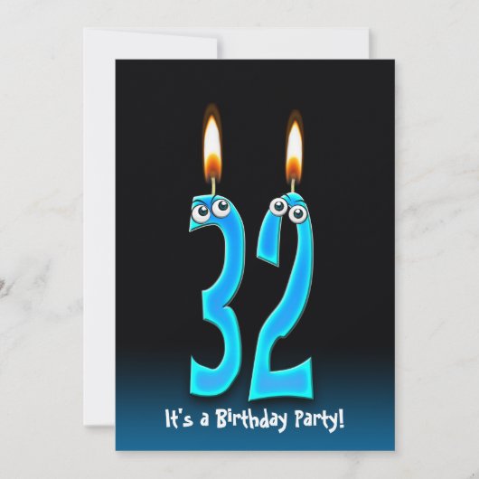 32e Invitation de fête d'anniversaire (Devant)