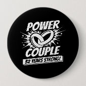32e Jubileum paren getrouwd 32 jaar sterk Ronde Button 4,0 Cm (Voorkant)