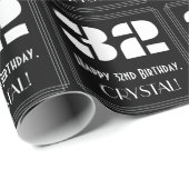 32e verjaardag: Art Deco geïnspireerd look "32" & Cadeaupapier (Rol Hoek)