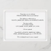 32e verjaardag — Art Deco look "32" + Naam Folie Uitnodiging (Achterkant)