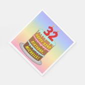 32e verjaardag: Fun Cake and Candles + Custom Name Servet (Hoek)