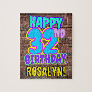 32e verjaardag ~ Fun, door Urban Graffiti geïnspir Legpuzzel