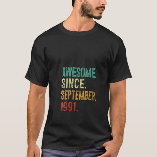 32e verjaardag Geweldige sinds september 1991 32 j T-shirt