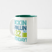 32e verjaardag — Ideeën Tweekleurige Koffiemok (Voorkant links)