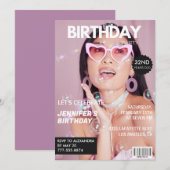 32e verjaardag uitnodigingen voor haar Magazine Fo (Voorkant / Achterkant)