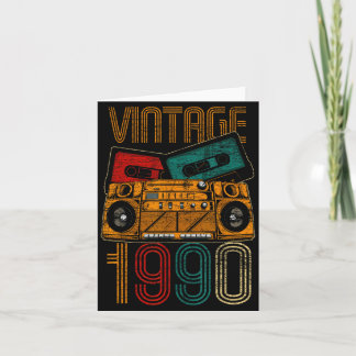 32e verjaardagscadeaus - Jaar oud vintage 1990 Kaart