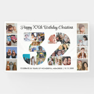 32e verpartij Foto Collage nummer 32 Spandoek