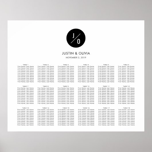 32x26-inch horizontale sessieschema - Olivia & Jus Poster (Voorkant)