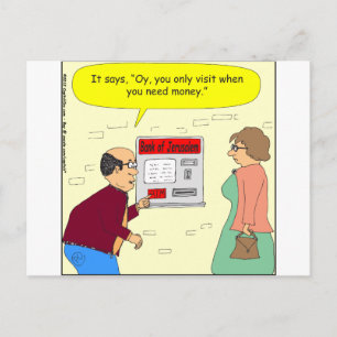 333 Bank of Jerusalem Cartoon Briefkaart