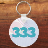 333 Engel Nummer Begeleiding Ondersteuning Manifes Sleutelhanger (Voorkant)