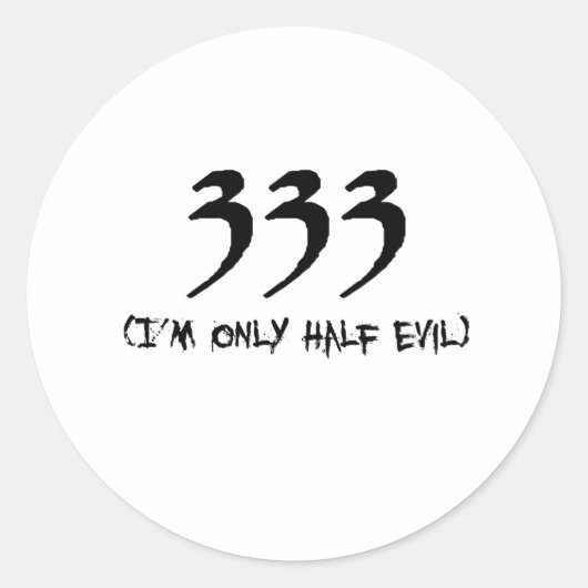 333 RONDE STICKER (Voorkant)