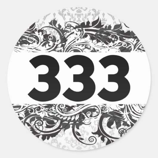 333 RONDE STICKER (Voorkant)