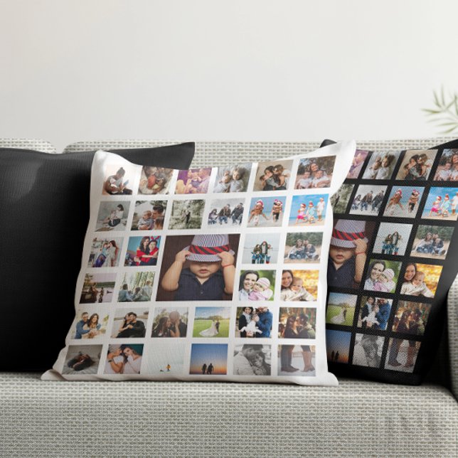 33 Fotosjabloon Aangepast aangepast Collage Kussen (33 Photo Template Personalized Custom Made Collage Throw Pillow by Ricaso. Photo gift ideas)
