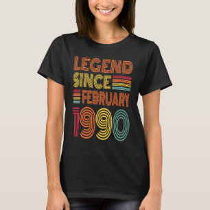 33 jaar Geweldige sinds februari 1990 33e geboorte T-shirt