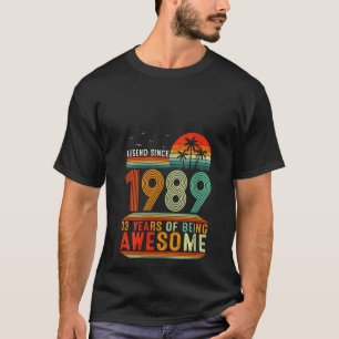 33 jaar Geweldige vrouwen sinds 1989 T-shirt