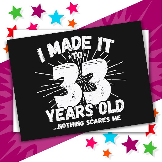 33 Jaar Oude Sarcastische Meme Leuk 33e Verjaardag Briefkaart