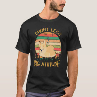 33 Korte poten Grote attitude Schattige Corgi T-shirt