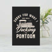 33.Pontoon boot Gifts for a Boat Fan Save The Date (Staand voorkant)