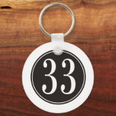 #33 Zwarte Cirkel Sleutelhanger (Voorkant)