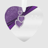 33e Amethyst Paars Wedding Jubileum Keepslag Ornament (achterkant)