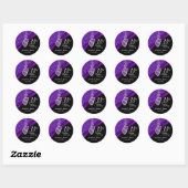 33e Amethyst Wedding Jubileum Design Ronde Sticker (Vel)