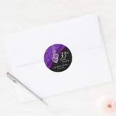 33e Amethyst Wedding Jubileum Design Ronde Sticker (Envelop)