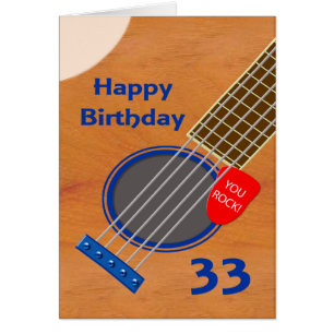33e anniversaire Guitare Joueur Anniversaire