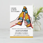 33e anniversaire Invitation Cheers and Beers Homme (Debout devant)