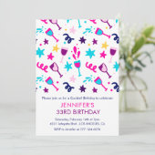 33e anniversaire invitation Cocktail Modern Pink (Debout devant)