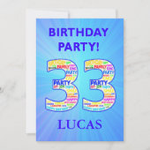 33e anniversaire Invitation de fête Ajouter un nom (Devant)