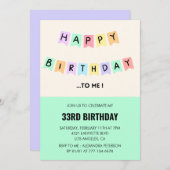 33e anniversaire invitation Funny Joyeux anniversa (Devant / Derrière)